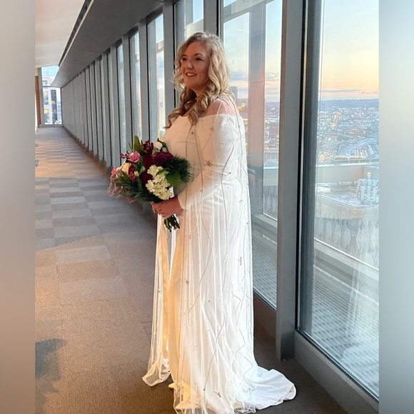 BHDLN Bejeweled Bridal Cape - Worn once! - Picture 9 of 11